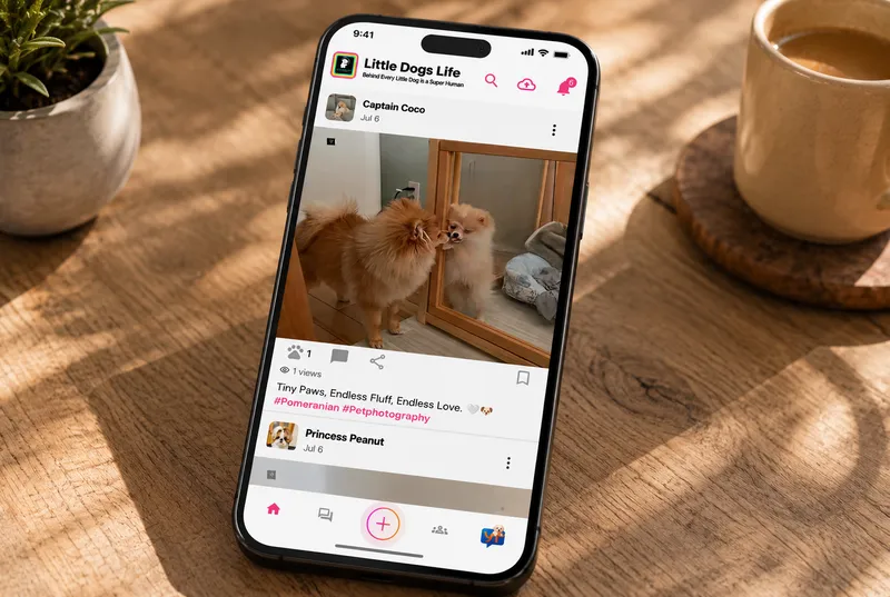 Little Dogs Life App shown on a phone